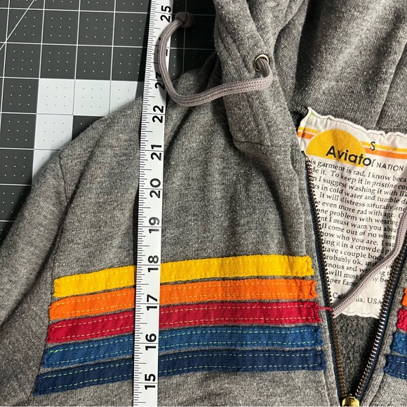 Aviator Nation 5 Stripe Hoodie Small - Picture 7 of 8